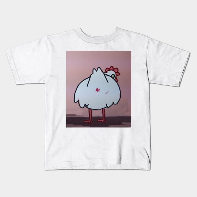 chicken butt Kids T-Shirt by Kaczmania